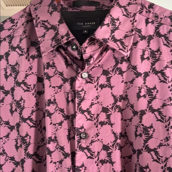 TED BAKER LONDON - Men's Purple Patterned Shirt - Picture 3 of 5